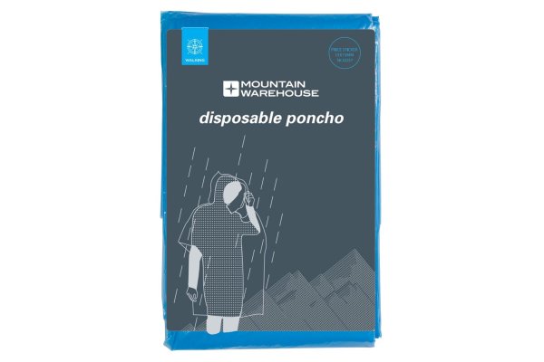 Disposable Unisex Poncho - Blue