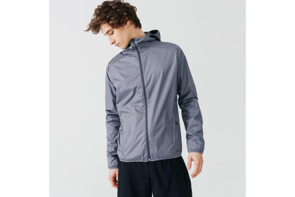 Kalenji Run Rain Men's Running Wind And Rain Jacket - Pebble