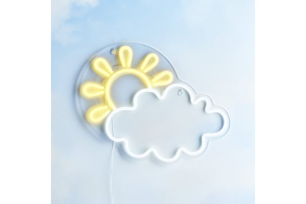 Sun & Cloud Neon Wall Light