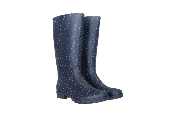 Splash Womens Printed Wellies - Navy