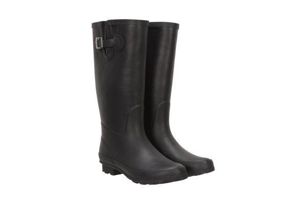 Womens Tall Printed Wellies - Black