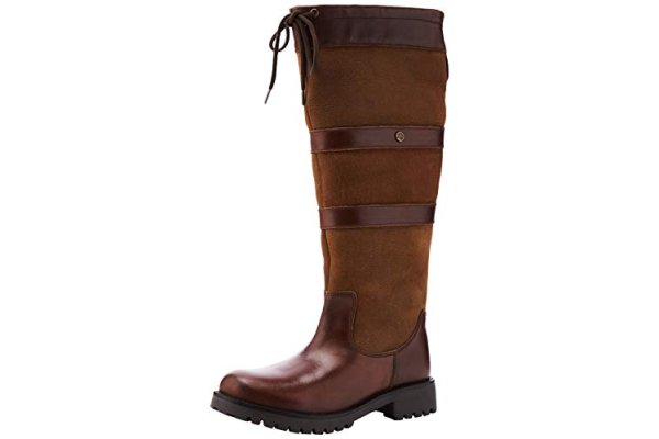 Highgrove Wide Calf Fit Country Boot (Chestnut/Bison, 6)