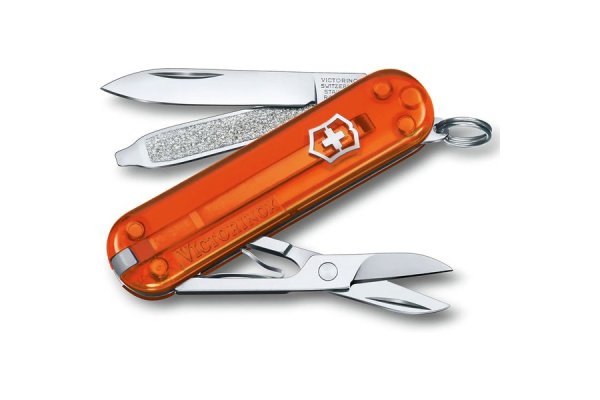 Victorinox Classic SD Transparent Swiss Army Knife-Fire Opal