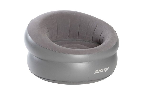 Vango Donut Flocked Inflatable Chair - Nocturne Grey