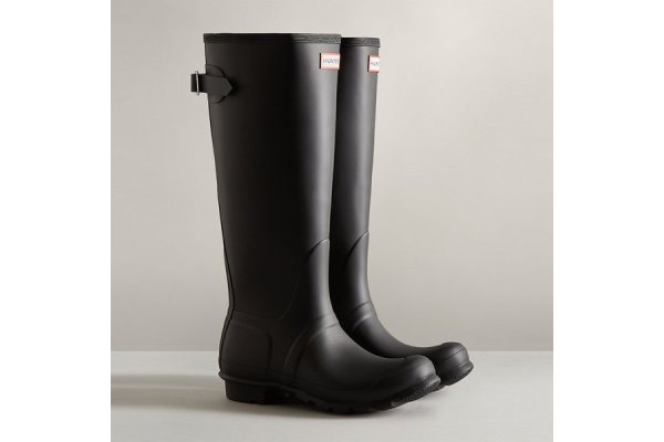 Hunter Womens Original Tall Back Adjustable Wellingtons (Bla