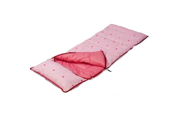 Sunncamp Deluxe Junior Pink Dotty Sleeping Bag