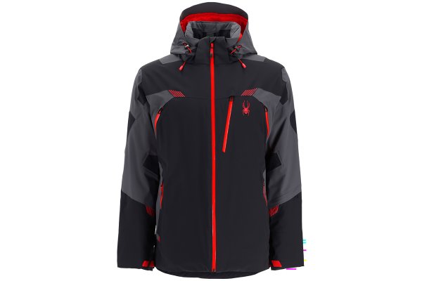 Spyder Leader Insulated Men's Jacket - Black/Volcano/Ebony L