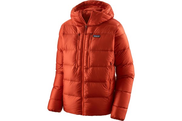 Patagonia Fitz Roy Men's Down Hoodie - Hot Ember L