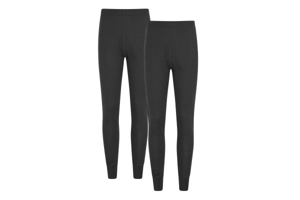 Talus Womens Baselayer Thermal Leggings 2-Pack - Black