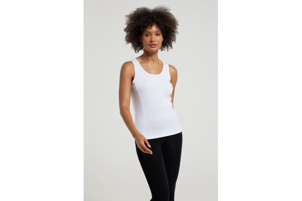 Keep The Heat Womens Thermal Vest Top - White