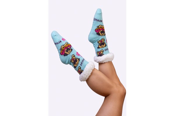 Womens Fluffy Slipper Socks -