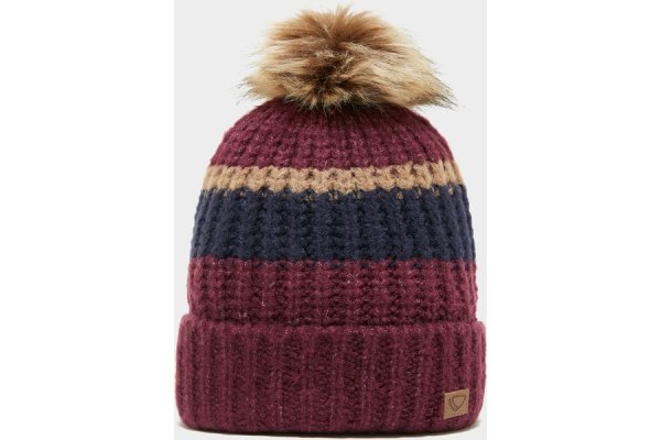 Brasher Women's Stripe Beanie, Purple