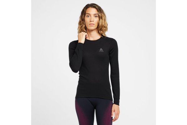 Odlo Women's Active X-Warm Eco Crew Baselayer, Black