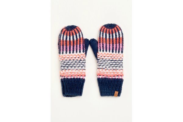 Womens Textured Stripe Knitted Glove -