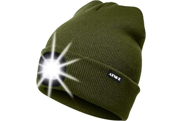 ATNKE LED Lighted Beanie Cap,USB Rechargeable Running Hat Ul