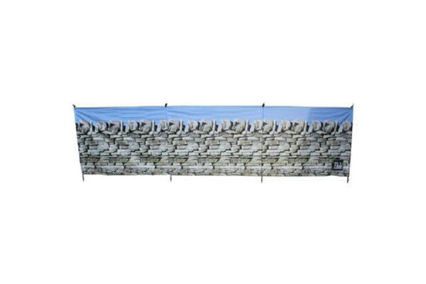 Stone Wall 4 Pole Compact Windbreak (Steel Poles)