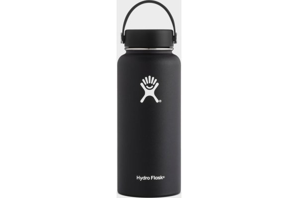 32Oz Wide Mouth Flask - Black, Black