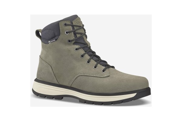Men’s Warm. Leather Hiking Boots. Nh500 High Leather - Green
