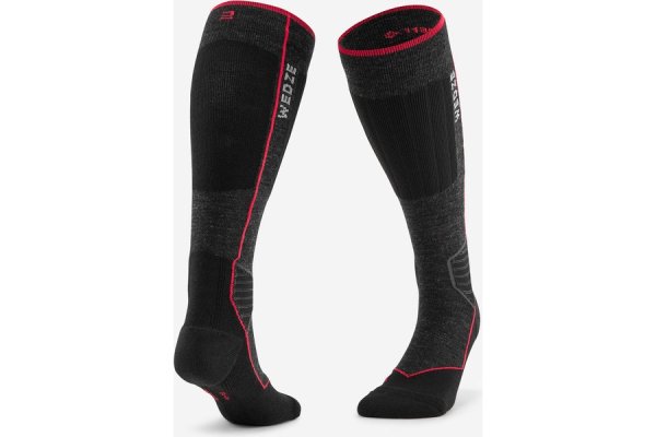 Adults’ Merino Wool Ski Socks - 900 Wool - Black
