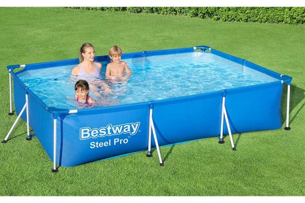 Bestway Rectangular Frame Swimming Pool, Steel Pro, 9.1 ft