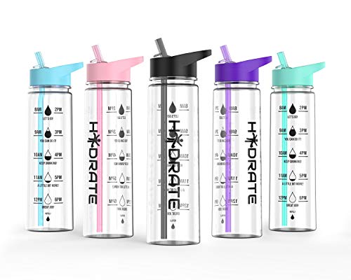 HYDRATE Motivational Bottle (Black)