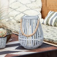 Fraser Large Grey Bamboo Lantern