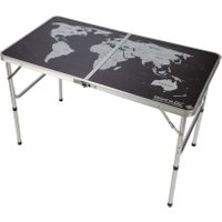 World Map Folding Games Table Black Silver