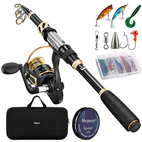 Magreel Telescopic Fishing Rod and Spinning Reel Combo Set