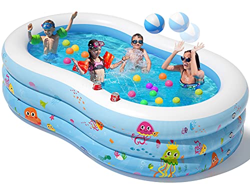 Peradix Paddling Pool Large - 240 x 150 x 60 cm Inflatable S