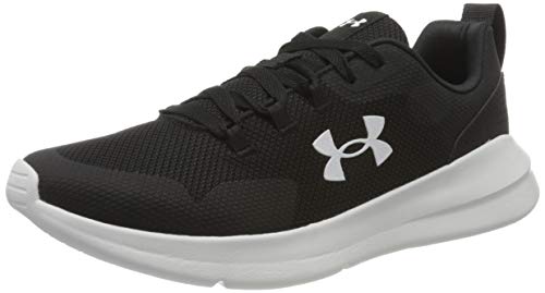 Under Armour Men's Essential Running Shoe, Black White White