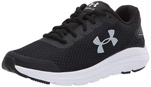 Under Armour Women's Surge 2 Road Running Shoe, Black/White/