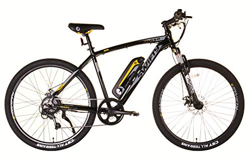 Swifty Electric Mountain Bike, Black/Yellow