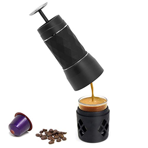 2 In 1 Portable Espresso Maker Nespresso Capsule Pod & Ground Coffee