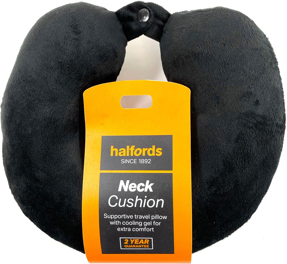 Memory Foam/Gel Neck Cushion. The Halfords Black Micro Bead Neck Pillow
