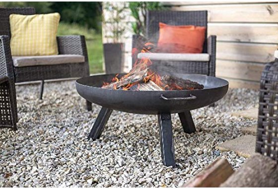 La Hacienda Pittsburgh Medium Firepit, Oiled Steel