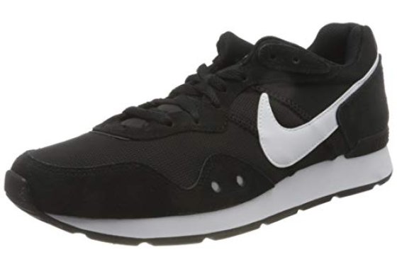 NIKE Men's Venture Runner Sneaker, Black/White-Black, 10.5 U
