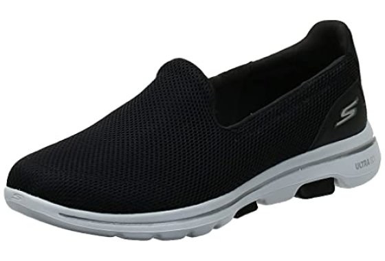 Skechers Women's Go Walk 5'' Slip On Trainers, Black Black T