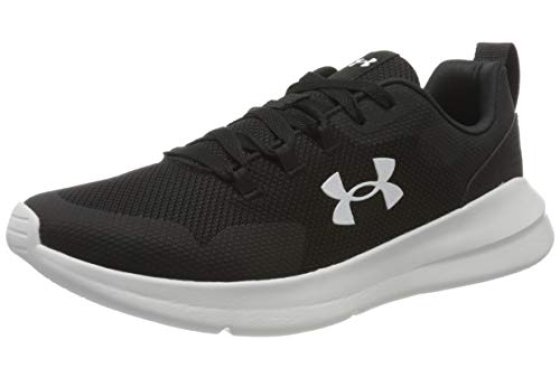 Under Armour Men's Essential Running Shoe, Black White White