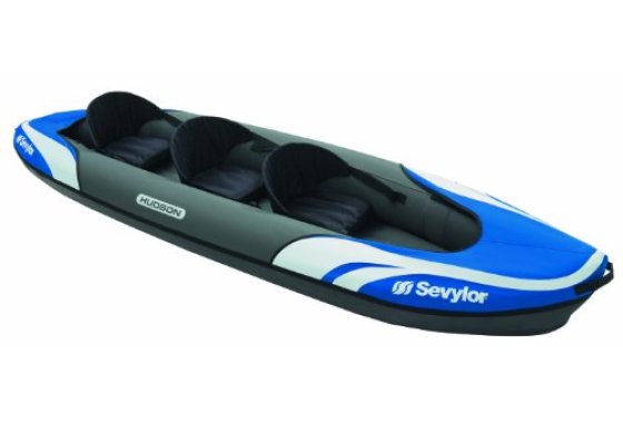 Sevylor Hudson Inflatable Kayak, Three Person - Blue