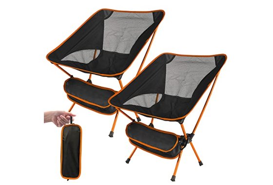 SOPPY [2 Pack] Ultra Lightweight Folding Camping Chair, Port
