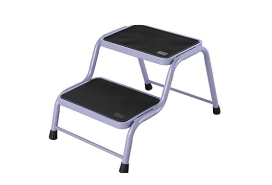 Hi-Gear Double Caravan Steps in Grey with Non-slip Steps and