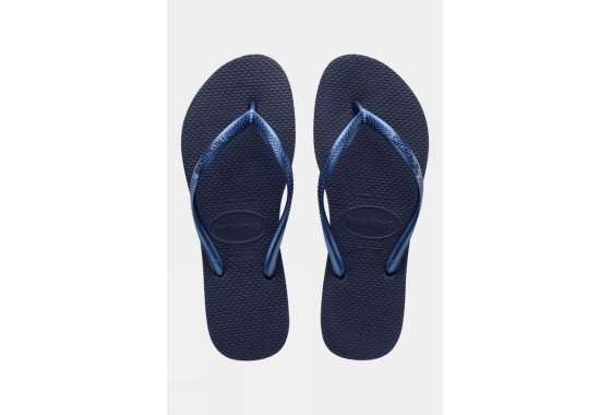 Havaianas  Womens Slim Flip Flops - Navy  3 / 4