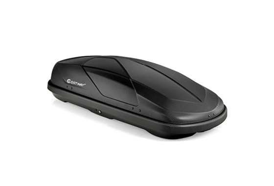 COSTWAY Car Roof Box, 400L Capacity Hard Roof Cargo Carrier 