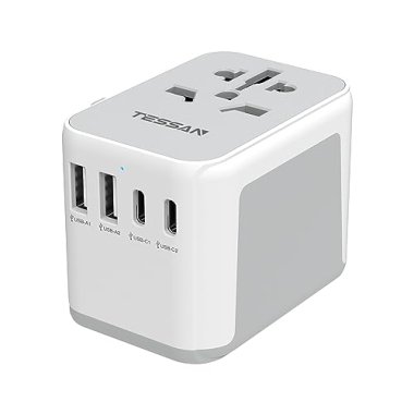TESSAN Universal Travel Adapter Worldwide with 2 USB C and 2