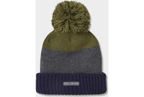 Unisex Waterproof Fleece Lined Cold Weather Striped Bobble H