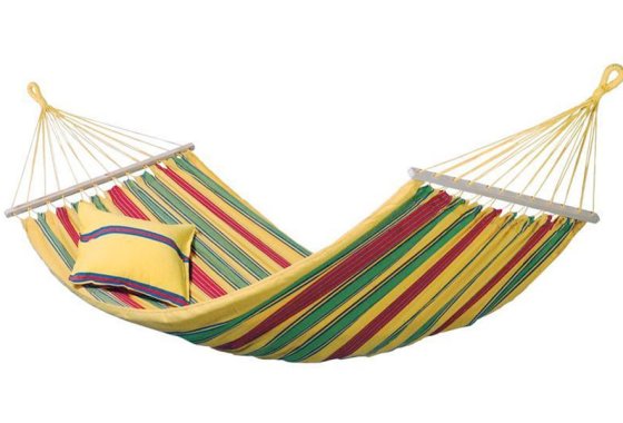 Aruba Single Hammock in vanilla stripe