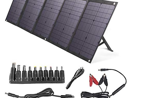 BigBlue 100W Foldable Solar Panel Charger Compatible with Po