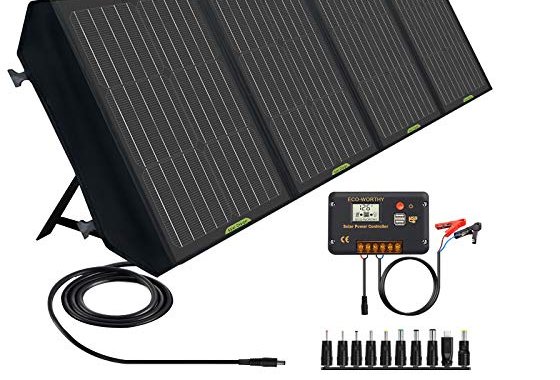 ECO-WORTHY 120W Foldable Solar Panel Charger for Portable Po