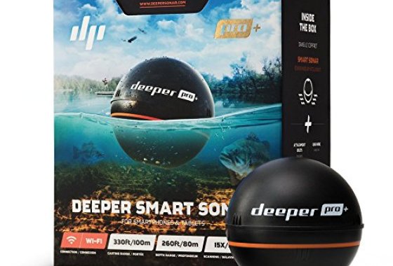 deeper Pro Wifi Plus GPS Portable Sonar-Black, 2.55in