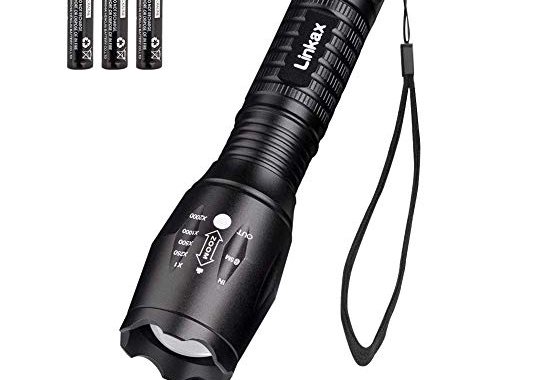 Linkax LED Torch LED Flashlight Adjustable Focus Handheld Fl